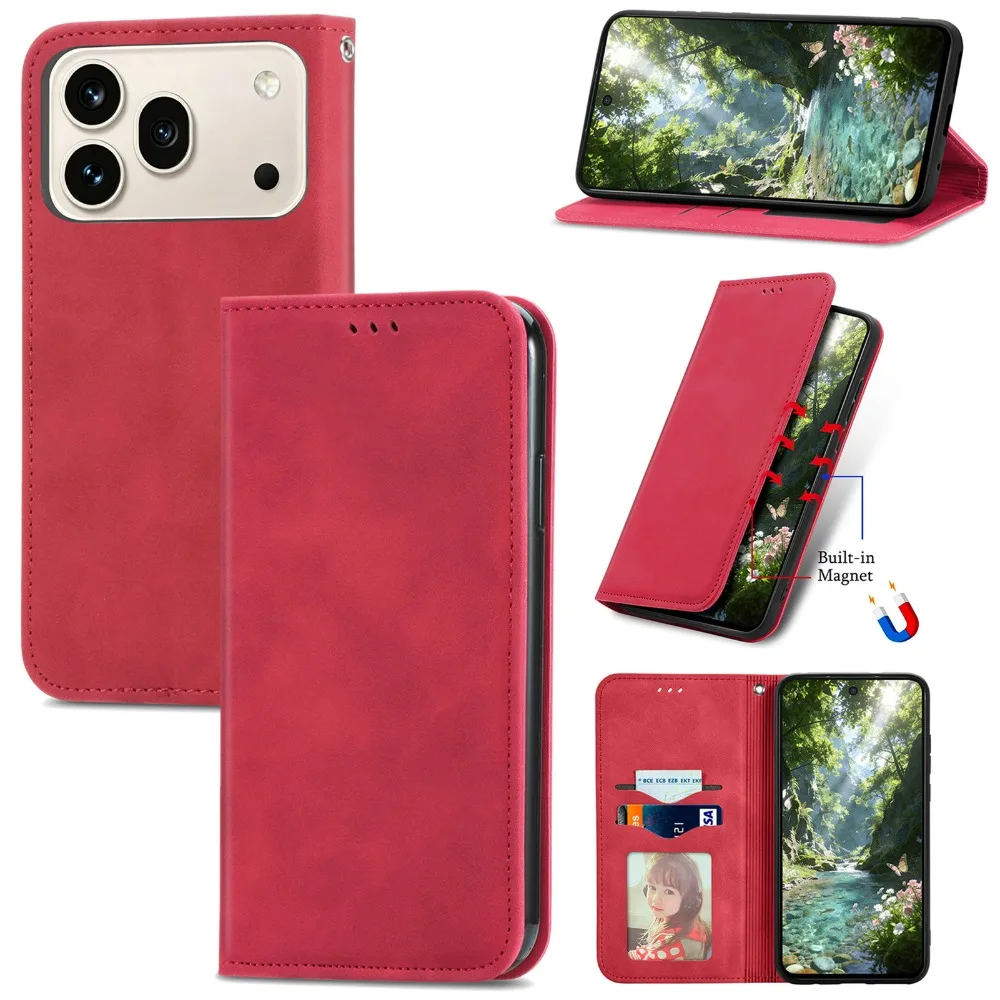Leather Flip Cover - Smooth Book Design
