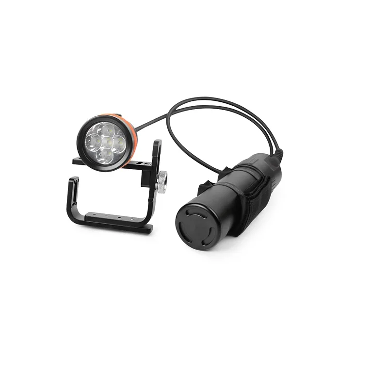 OrcaTorch D630 V2.0, 캐니스터 다이브 라이트, 5* CREE LED, 최대 4600루멘, 7 ° 빔 각도, 가장 밝은 모드에서 5시간 동안 작동 가능