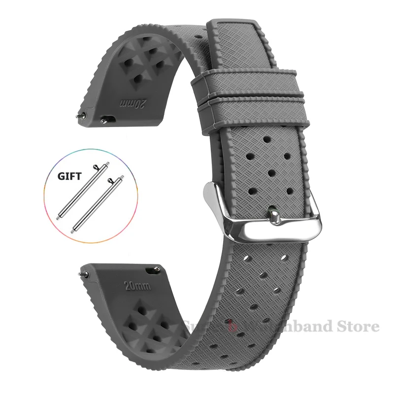 Tropical Silicone Quick Release Waterproof Watchbands