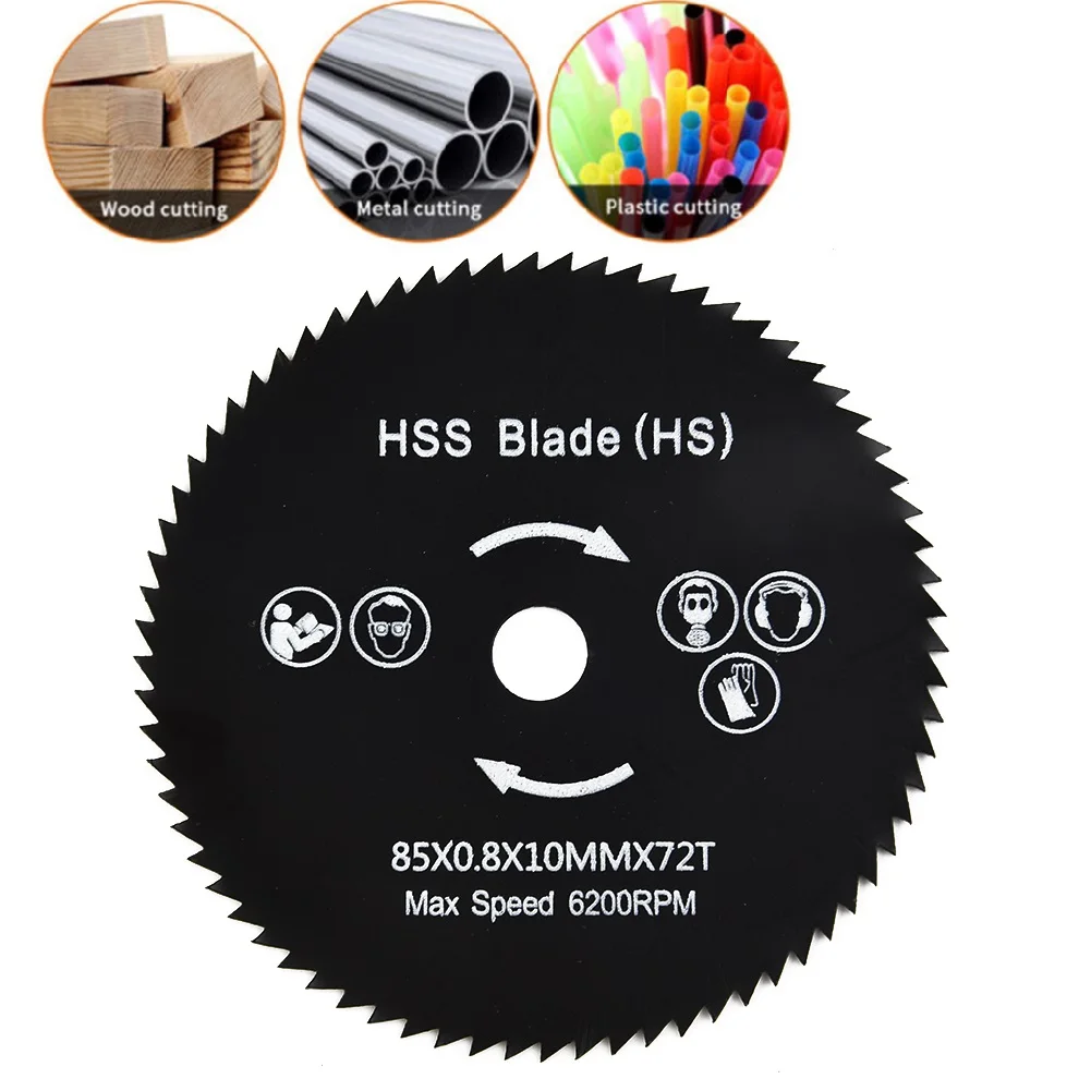 

HSS Circular Saw Blade Grinder Saw Disc For Cutting Steel Aluminum Iron Wood Plastics 72 Teeth Fluent Cutting