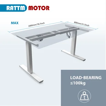 Inverted leg 2/3 section electric lifting table Desk Office Computer Table