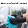 Black Nitrile Disposable Gloves 100/50/20PCS | Thickened Waterproof for Cleaning, Hairdressing, Dishwashing, Tattoo | Non-Slip &