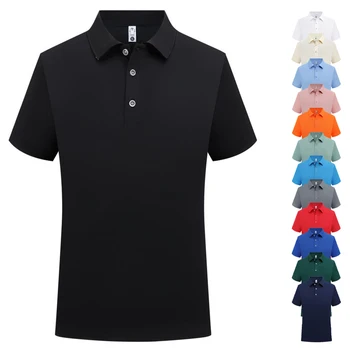 Blank Blue Polo T Shirt Men Wholesale Classic Slim Fit Work Formal T Shirt Men Short Sleeve Breathable Tshirt Polos Para Hombres