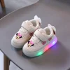 Disney Mickey Mouse Spring Autumn and Winter Children's Lighting Casual Shoes pu Girls and Boys LED Sneakers Board shoes 2