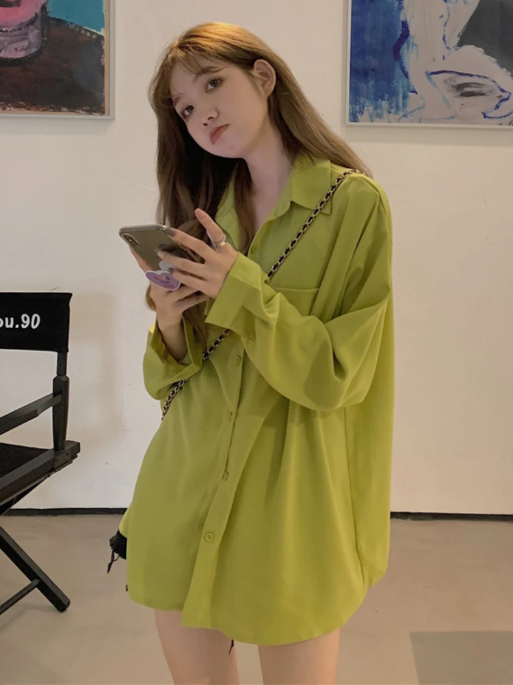 

Shirt Blouses Women's Clothing Spring Autumn Summer New Cardigan Thin Sunscreen Shirt Loose Chiffon Blouses Long Sleeved Tops