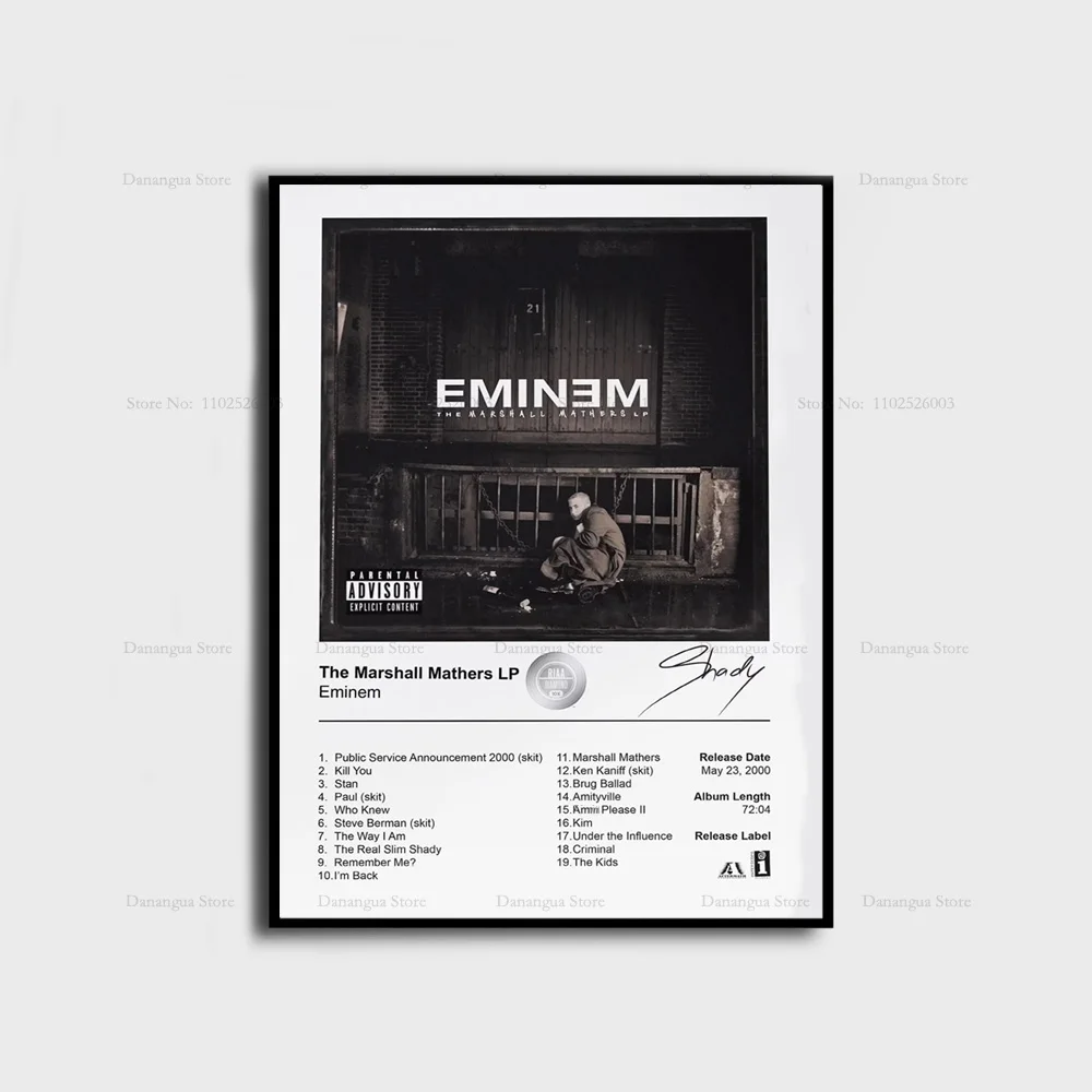 Eminem marshall matemadores ser assassinado por música estrela álbum capa  cartaz impressões arte da parede pintura imagem foto presente quarto  decoração de casa - AliExpress, image size:1000x1000