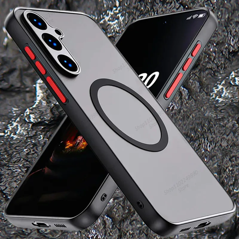 Shockproof Armor Magnetic Translucent Phone Case