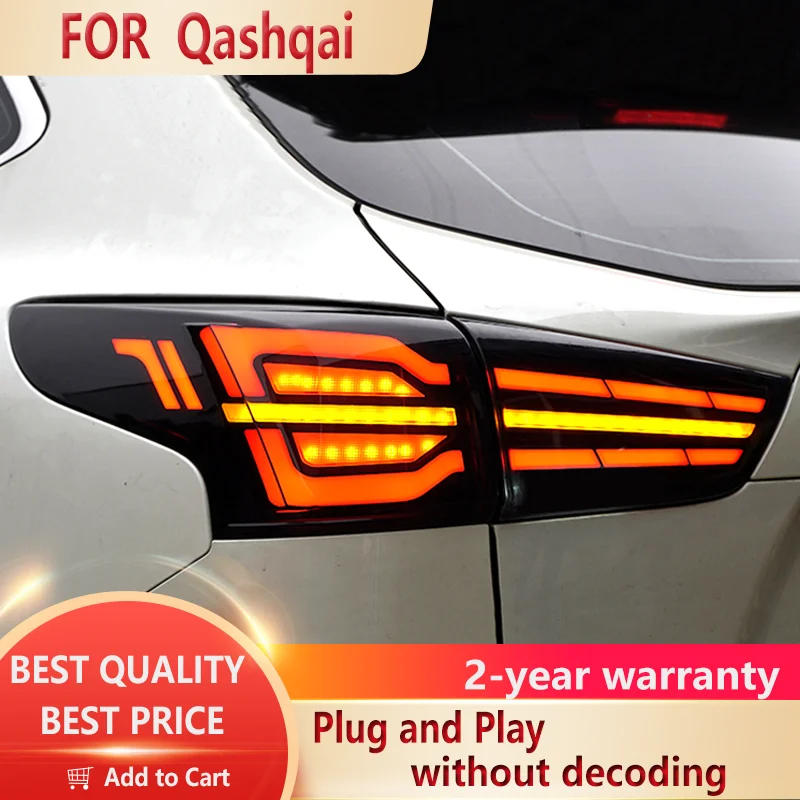 

Задний фонарь в сборе для Nissan Qashqai 2016-222 годов, запасной задний фонарь для бега, ходовой фонарь для проточной воды, лампа рулевого управления