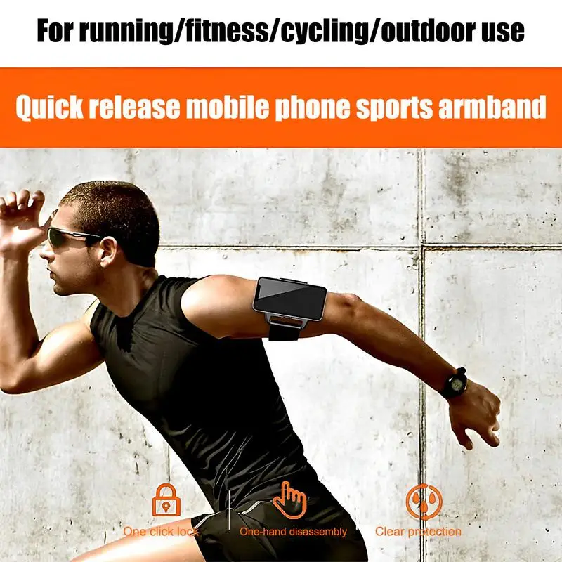 Phone Armband Case Outdoor Sports Armband Case Phone Holder 360 Degree Four Point Flexible Rotation System Anti Fall Protection