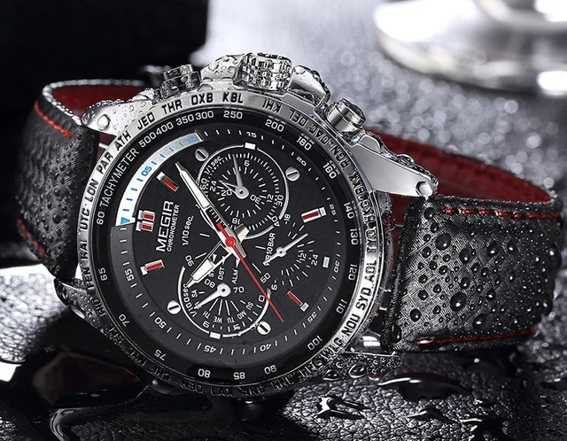 Verão novo relógio masculino moda negócios lazer à prova dwaterproof água multifuncional relógio falso três olhos luz da noite relógio