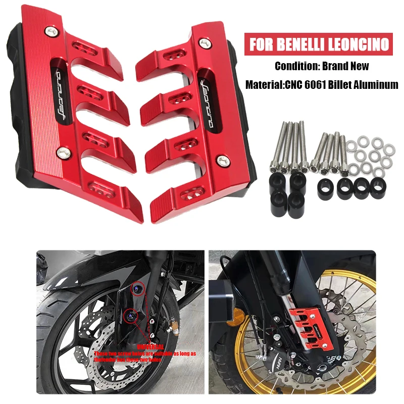Per Benelli Leoncino 500 (Leoncino 500 Trail) Parafango Moto Protezione Forcella Anteriore Protezione Parafango Anteriore Accessori Slider