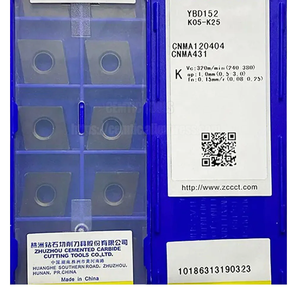 

ZCC Tungsten Turning Carbide Inserts YBD152 CNMA120404 YBD052 YBD102