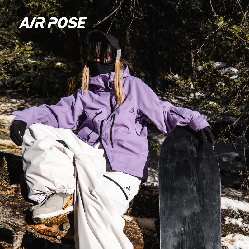 AIRPOSE Waterproof Ski Jacket for Men and Women Outdoor Skiing Snowboarding Jacket Adults Winter coat Snow Clothes