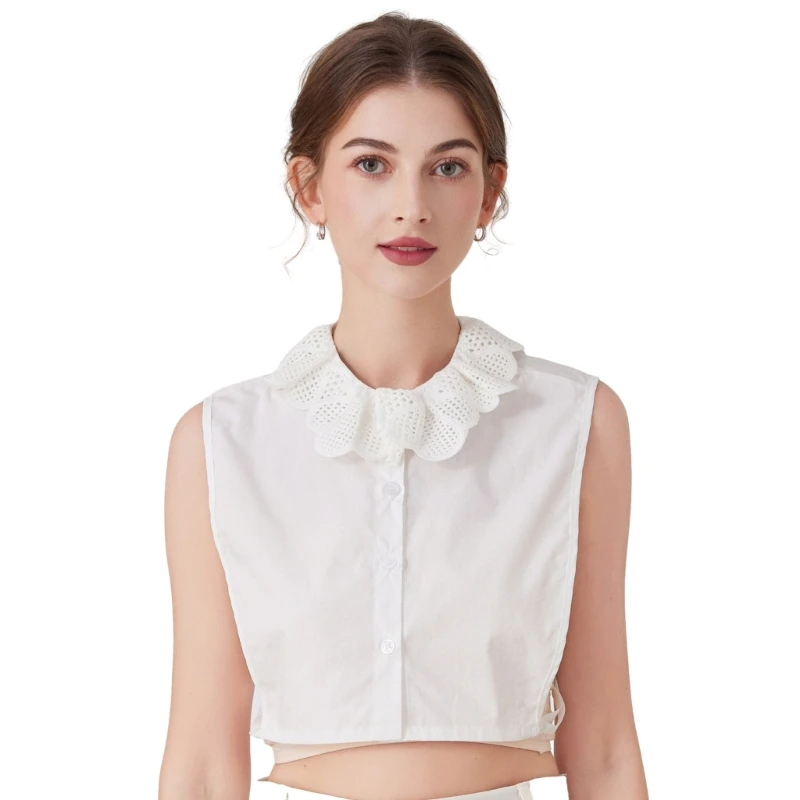 

Elegant Women's Collar Stylish Blouse Top Insert Fashionable Half Blouse Dropshipping