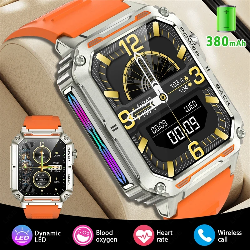 

2024 New Smart Watch Men 1.91-Inch Touch Screen Bluetooth Call Watch 380 MAH Heart Rate Monitoring lP67 Waterproof Smart Watch
