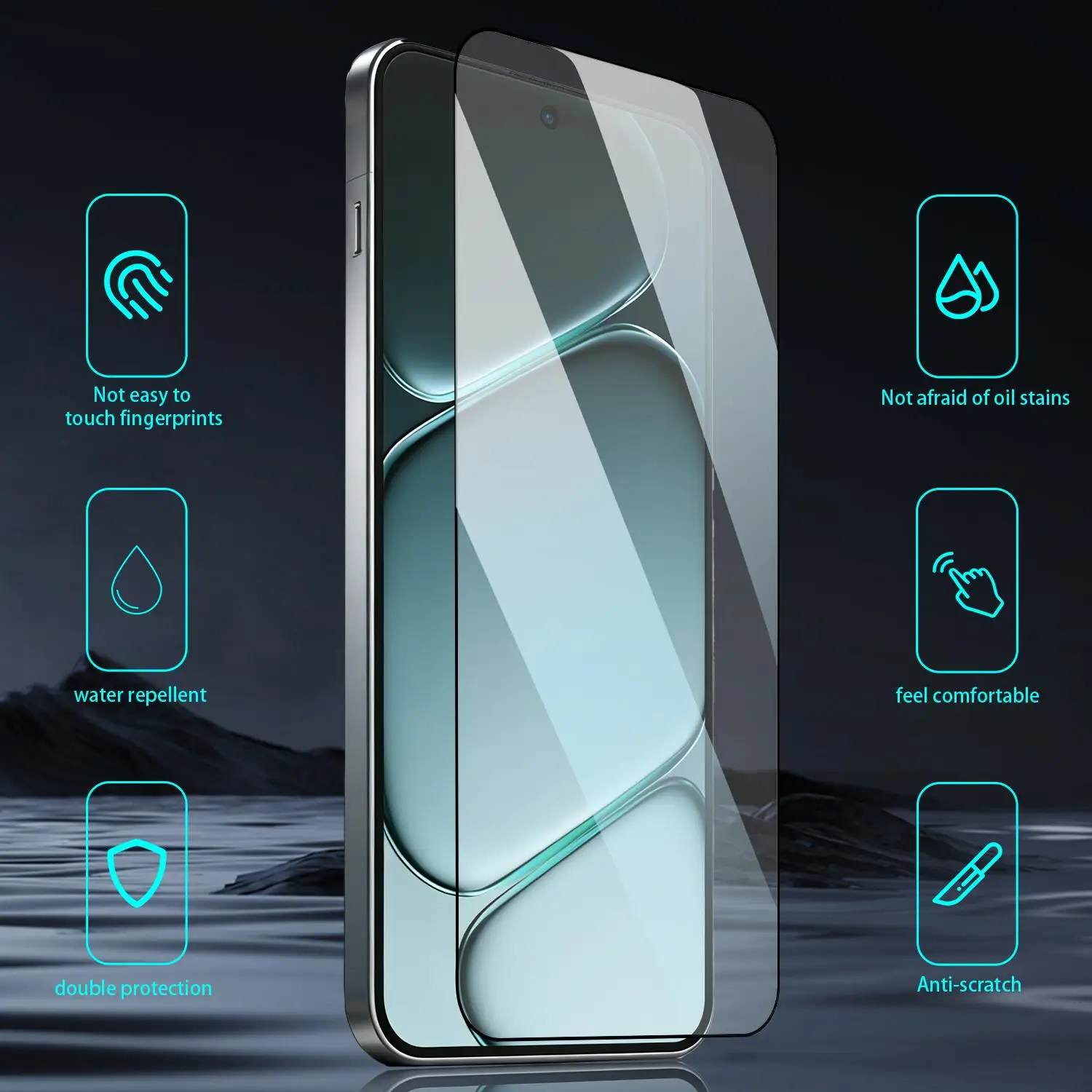 Easy Installation Dust-Free Tempered Glass Screen Protector - Anti-Shatter Protective Film Cover