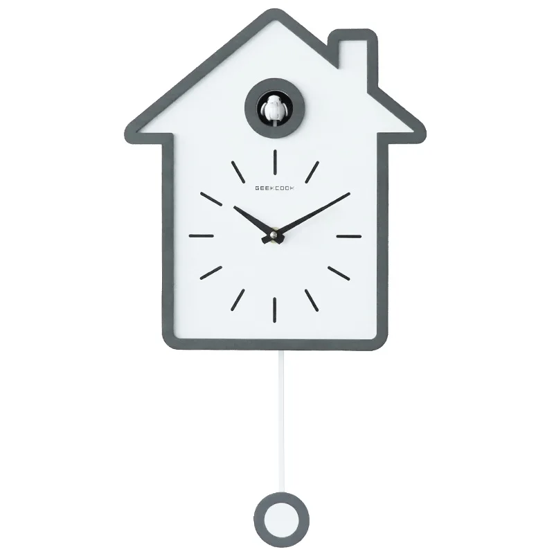 Cuckoo Clock Pendulum Wall Clock Gray  