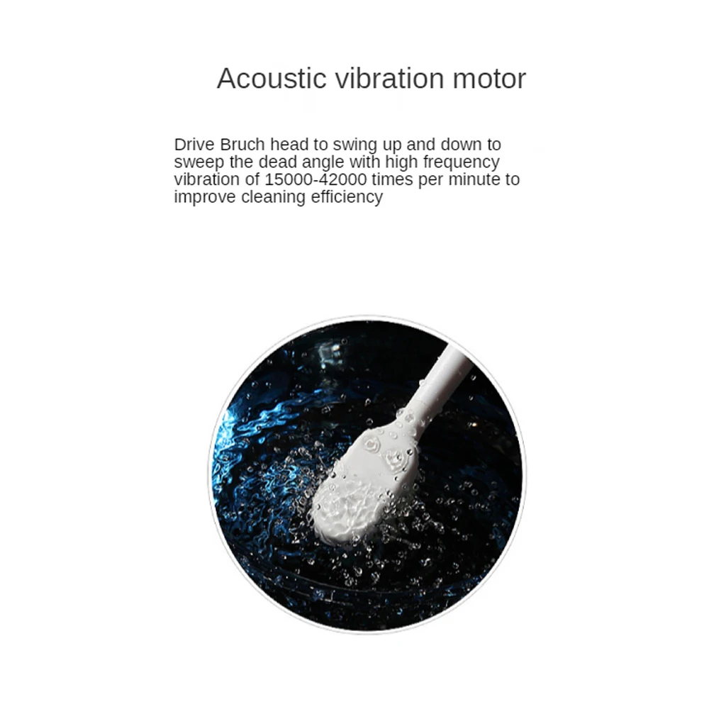 Sonic Electric Toothbrush for Adults Kid 6 Mode Smart Timer Whitening Tooth Brushes IPX7 Waterproof USB Charger Replaceable Head