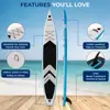 14 Inflatable Stand  Paddle Board for Racing 28 Narrow Design for Expert Paddlers with NonSlip EVA Deck Pad, Includes Premium