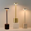 LED Touch Desk Lamp Rechargeable Metal Table Lights 3 Color Dimmable Bedside Modern Style Bedroom Bar Dinner Decor Lighting 1