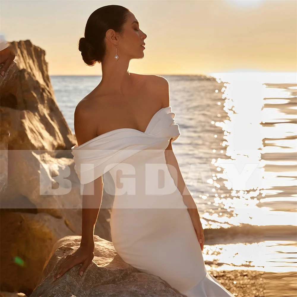 BIGDAY Off The Shoulder Mermaid Wedding Dress 2025 Lace-up Sweetheart Open Back Satin Bridal Gown Vestido De Noiva Customized 10 S62e1e377873d48cf940e8b8584c96e61n