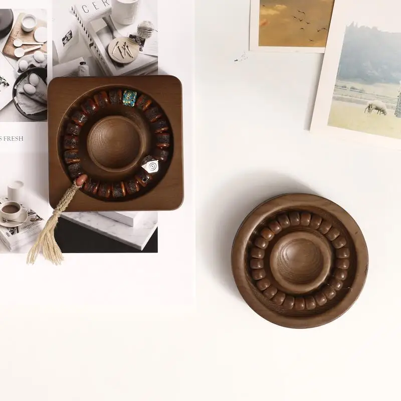 DIY Wooden Bead Design Board Suitable for Making Jewelry Bracelets Necklaces Handicrafts Trays Practical Jewelry Display Tools