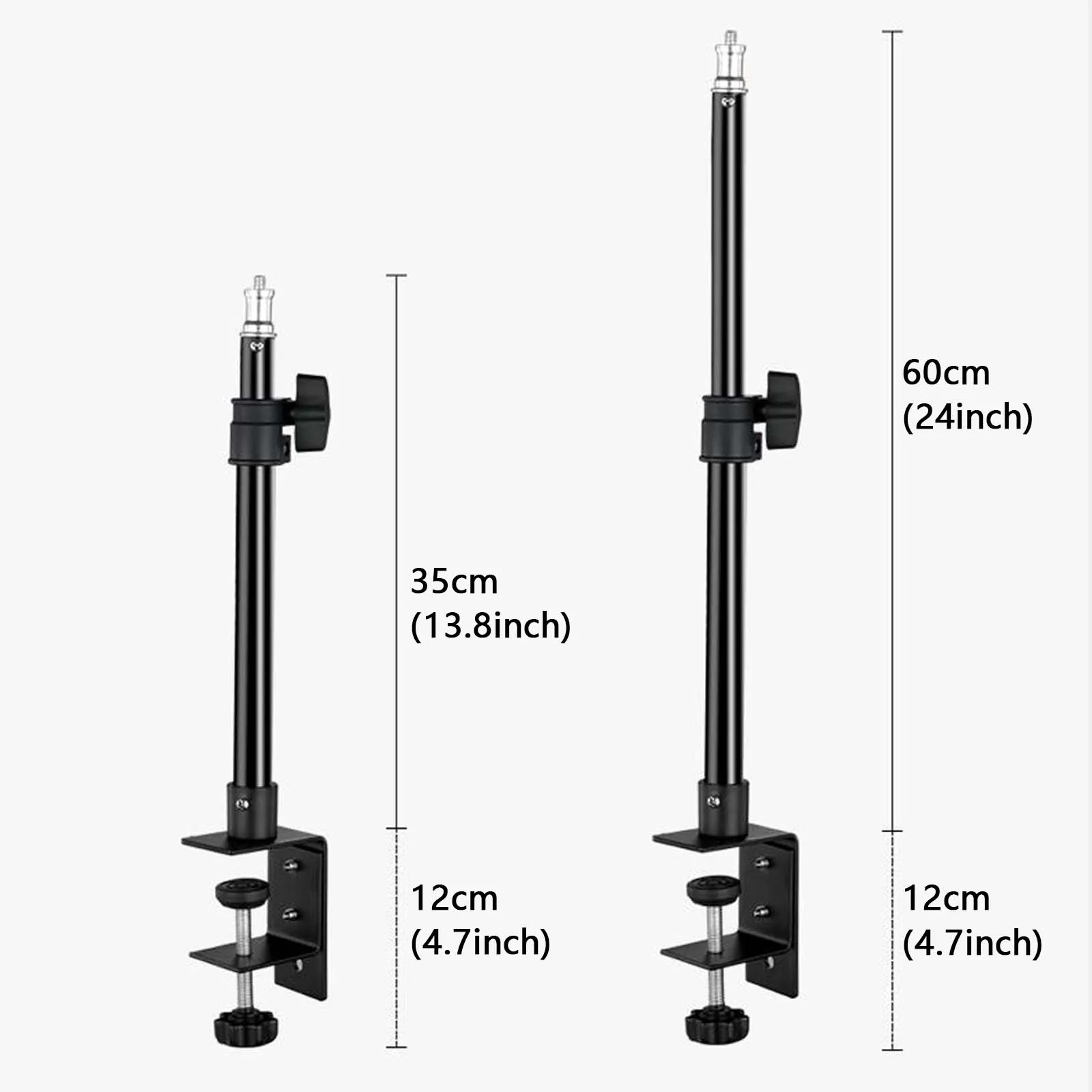 Desk Mount Stand DSLR Camera C Clamp Light Stand Photographic Light Boom Ball Head for Phone Video Ring Zoom