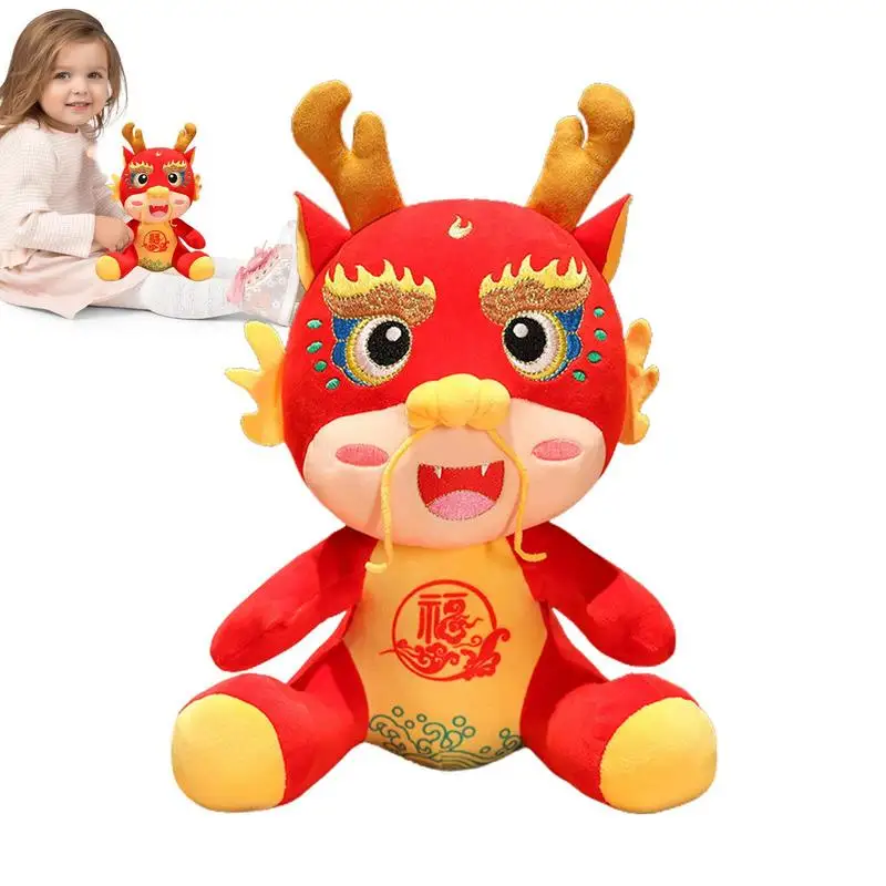 

2024 Dragon Mascot Stuffed Animal Mascot Pendant Doll Cartoon Zodiac Dragon Stuffed Animals Toys Year Of The Dragon Cartoon