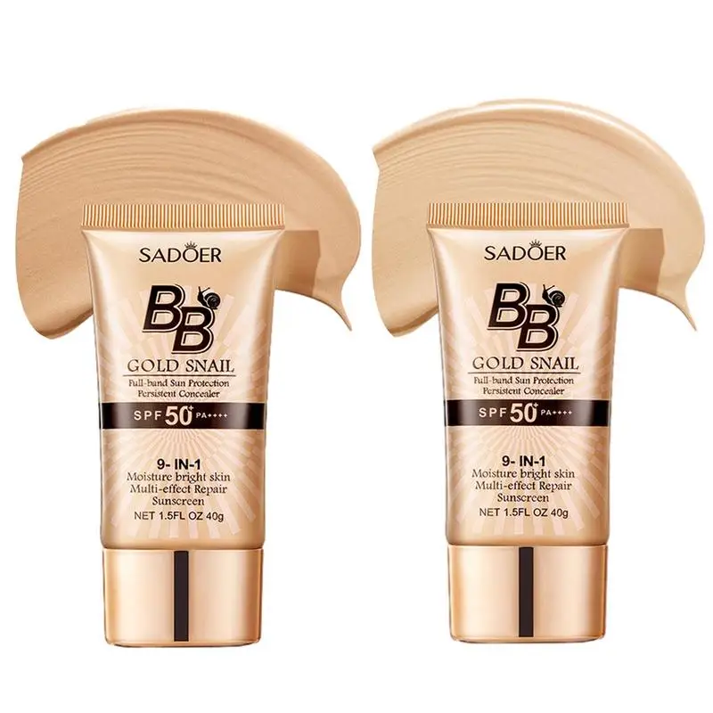 SPF50+ PA++++ Snail Sunscreen BB Cream Waterproof Sunblock Foundation Concealer Isolation Moisturizing Makeup bb cream