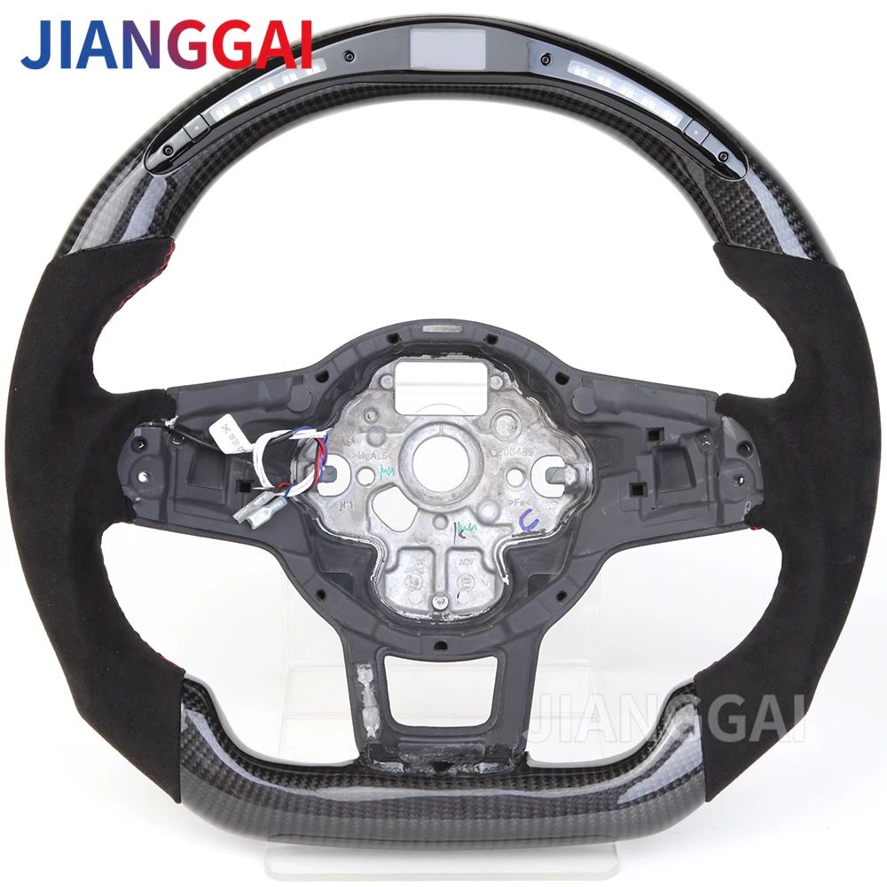 

Led Carbon Fiber Leather Car Steering Wheel Kit Fit For Volkswagen VW Golf 4 5 6 7 8 GTI R Line MK5 MK6 MK7 MK8 2015 2016 2017