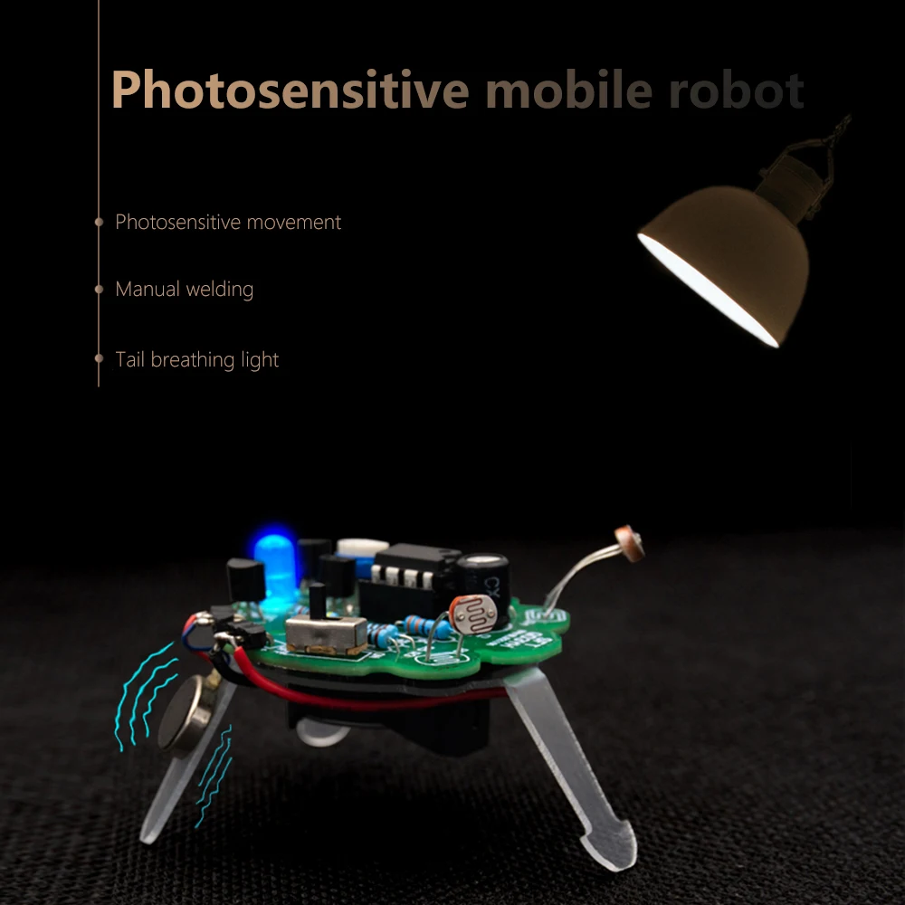 Fotosenzitivní mobilní robot souprava firefly DIY hromadné zadek dýchací lehký požitek elektronická osvěta tvoření
