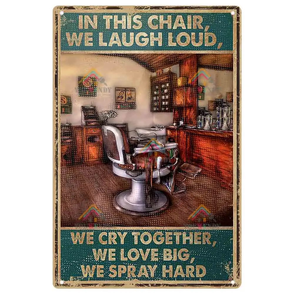 Vintage Hair Hustler Tin Sign - Retro Hairdresser Decor For Salon Or Home Kitchen Wall Art