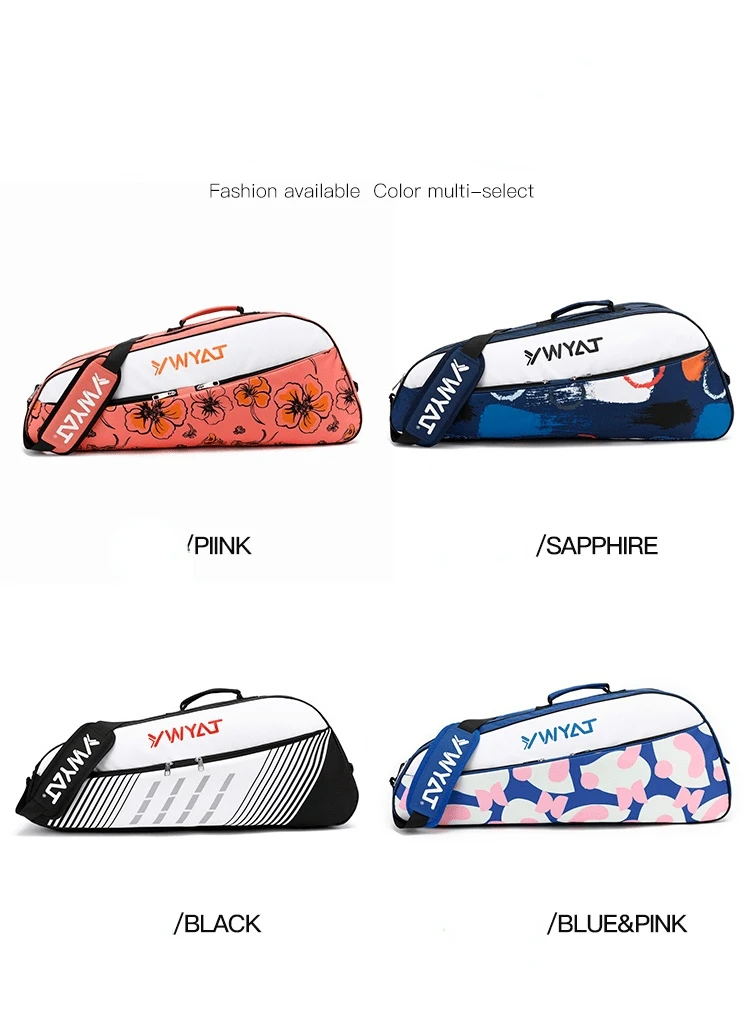 2023 Badminton Bag Single Shoulder Portable 3 Badminton Rackets Bag Men's Women Backpack Tennis Bag Badminton Bag Large Package 3