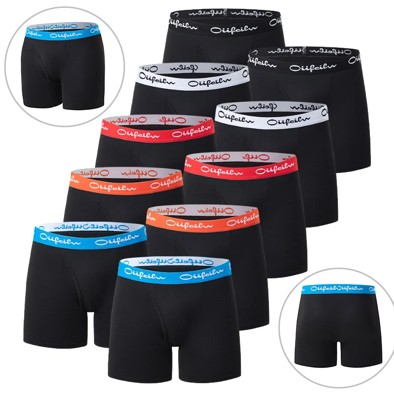 4/5 /10 Pcs Fashionable Men’s Long Underwear Casual Boyshort Youth Sports Shorts Comfortable Breathable Stretch Shorts Underwear BEST SELLERS