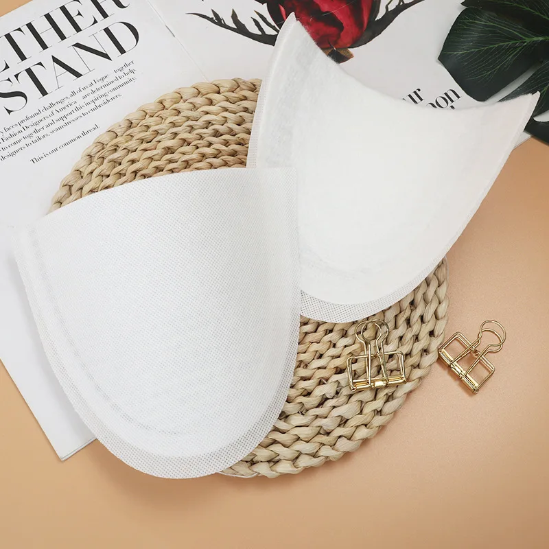 10/20pair Coat Shoulder Pads Non-woven Fabric White Shoulder Pads for Blazer T-shirt Clothes Knitwear Sewing Accessory