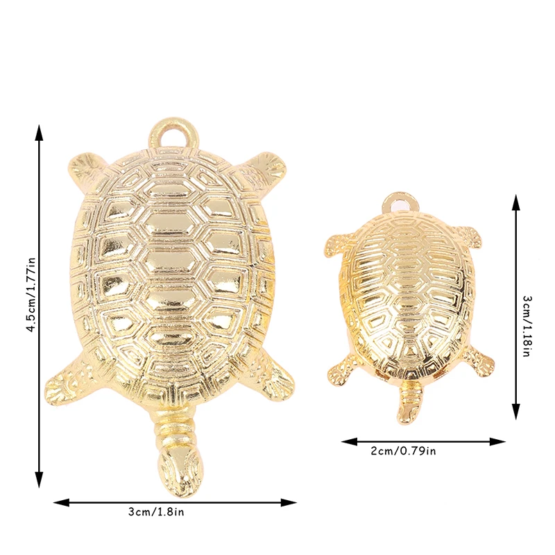 1Pc Japanese Money Turtle Pendant Small Golden Tortoise Ornaments Guarding Praying Lucky Wealth Home Decoration Gift