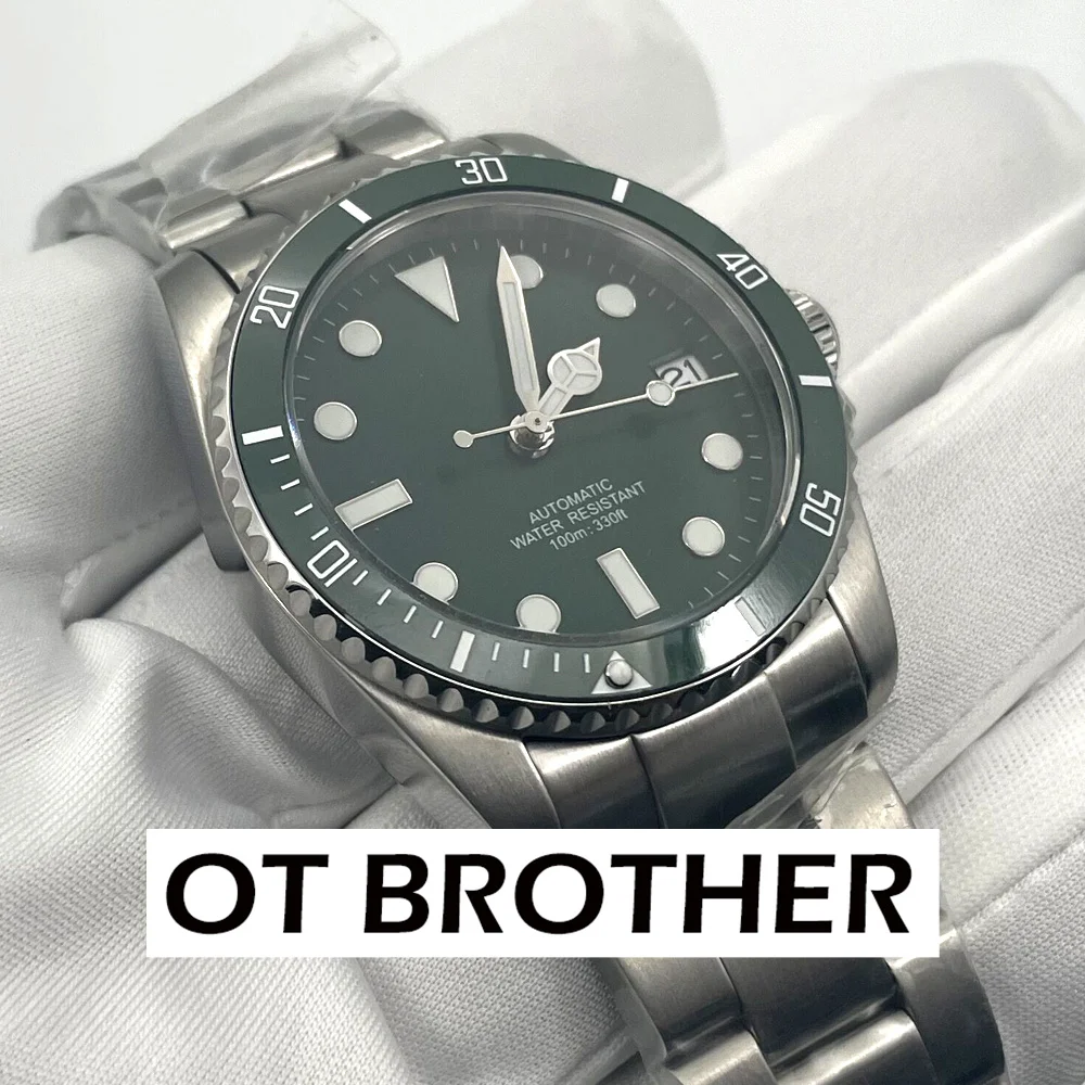 36mm Stainless Steel Sub Watch NH35 Movement 100meters Waterproof Sapphire Crystal Ceramic Bezel Automatic mechanical Watch