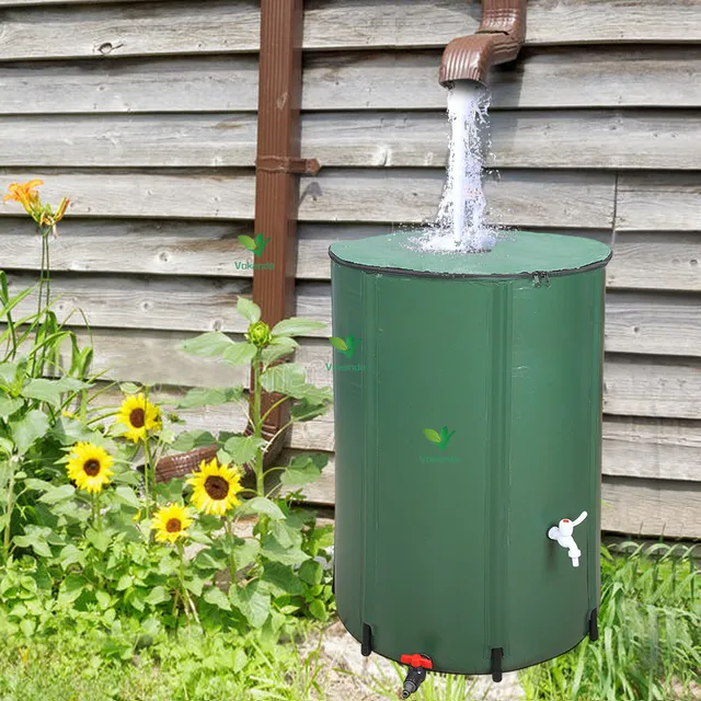 Vokanda 750 Liter 200 Gallonos Víztároló Tartály Összecsukható Hordó Esővíz -Visszanyerő Vödör Otthoni Kerti Öntözéshez - Image 3