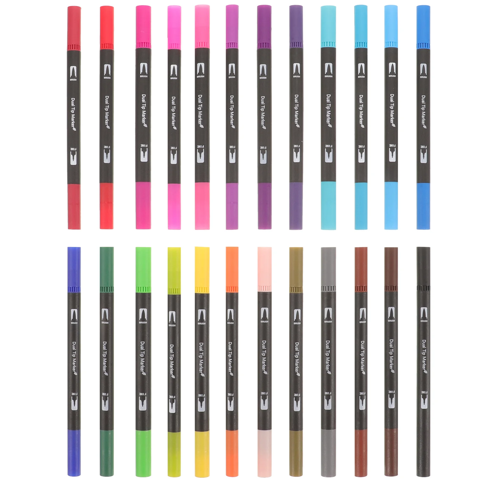 

24 Pcs Double Ended Marker Pen Watercolor Paint Markers Pens Plastic Child Scrapbooking