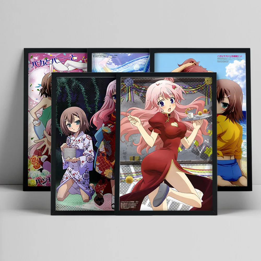 

Baka And Test Summon The Beasts Japanese Manga Character Print Art Poster Anime Wall Picture Cartoon Canvas Painting Home Decor