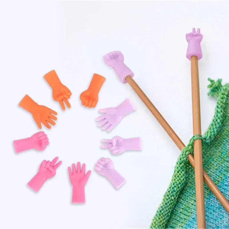 뜨게 바늘 포인트 프로텍터 바늘 팁 스토퍼, DIY 직조 뜨게 재봉 혼합 바늘 팁 스토퍼 재봉 도구, 로트당 6 개