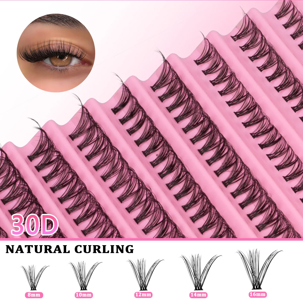 Individual Eyelash Extensions Soft Volume Natural Wispy Lash Clusters