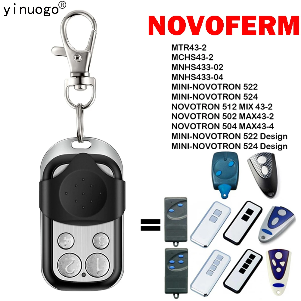 NOVOFERM NOVOTRON 502 MAX43-2 504 MAX43-4 Replacement NOVOFERM Remote Control 433.92mhz Rolling Code Garage Door Remote Control smart locks for home