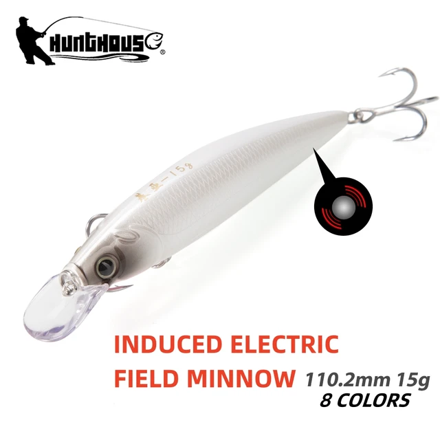 Hunthouse Floating Minnow Fishing Lure 110.2mm 15g Induced Electric Field  Depth 1.2 Meters Saltwater Freshwater Fishing Tackle - AliExpress