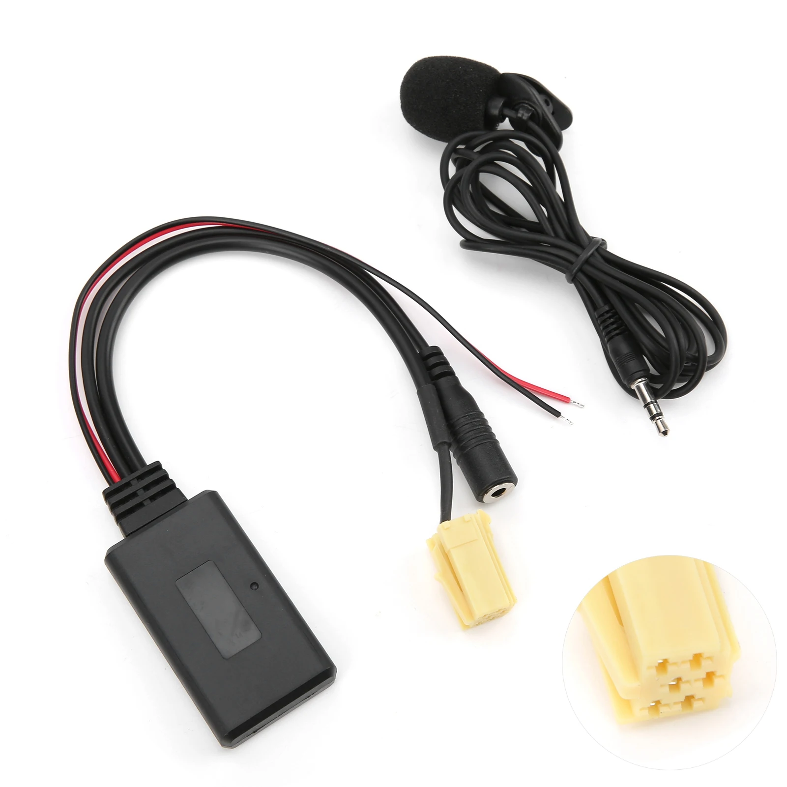 Adattatore Per Cavo Aux Bluetooth 5.0 Con Sostituzione Vivavoce Per Microfono Per Fiat 500/Grande Punto/Qubo/Fiorino