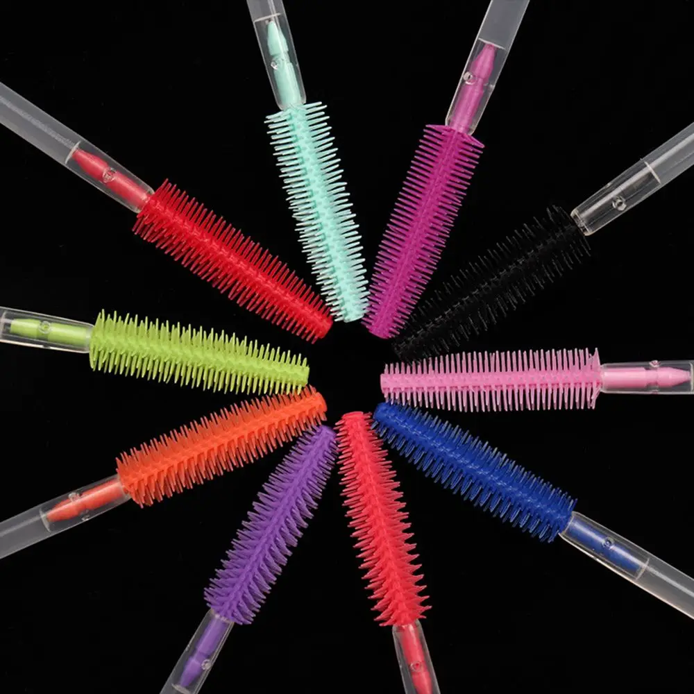 Colorful Disposable Silicone Head Mascara Applicator Spooler Brush makeup brush set makeup brush eyelashes brush eyelash removal brush eyelash cleaner brush eyelash brush makeup tool set makeup tool lip brush facial mask brush Eyebrow Comb Brush Eyelash Extension Makeup Tools 10Pcs