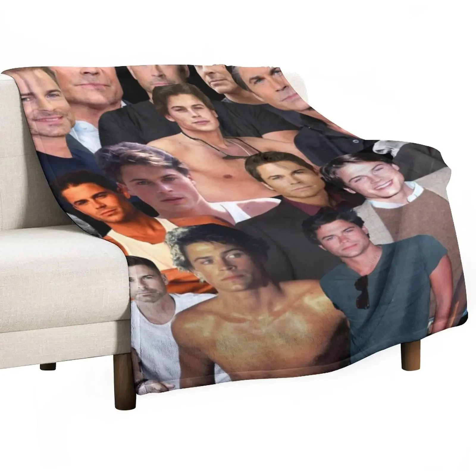 

rob lowe photo collage Throw Blanket Luxury Brand Large Blankets
