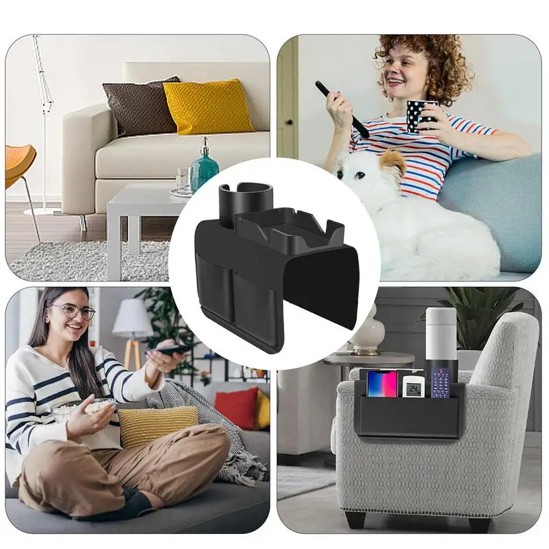 Multipurpose Couch Cup Holder Silicone Non Slip Sofa Arm Tray Mobile Tv  Remote Console Arm Rest Storage Holder For Household - AliExpress