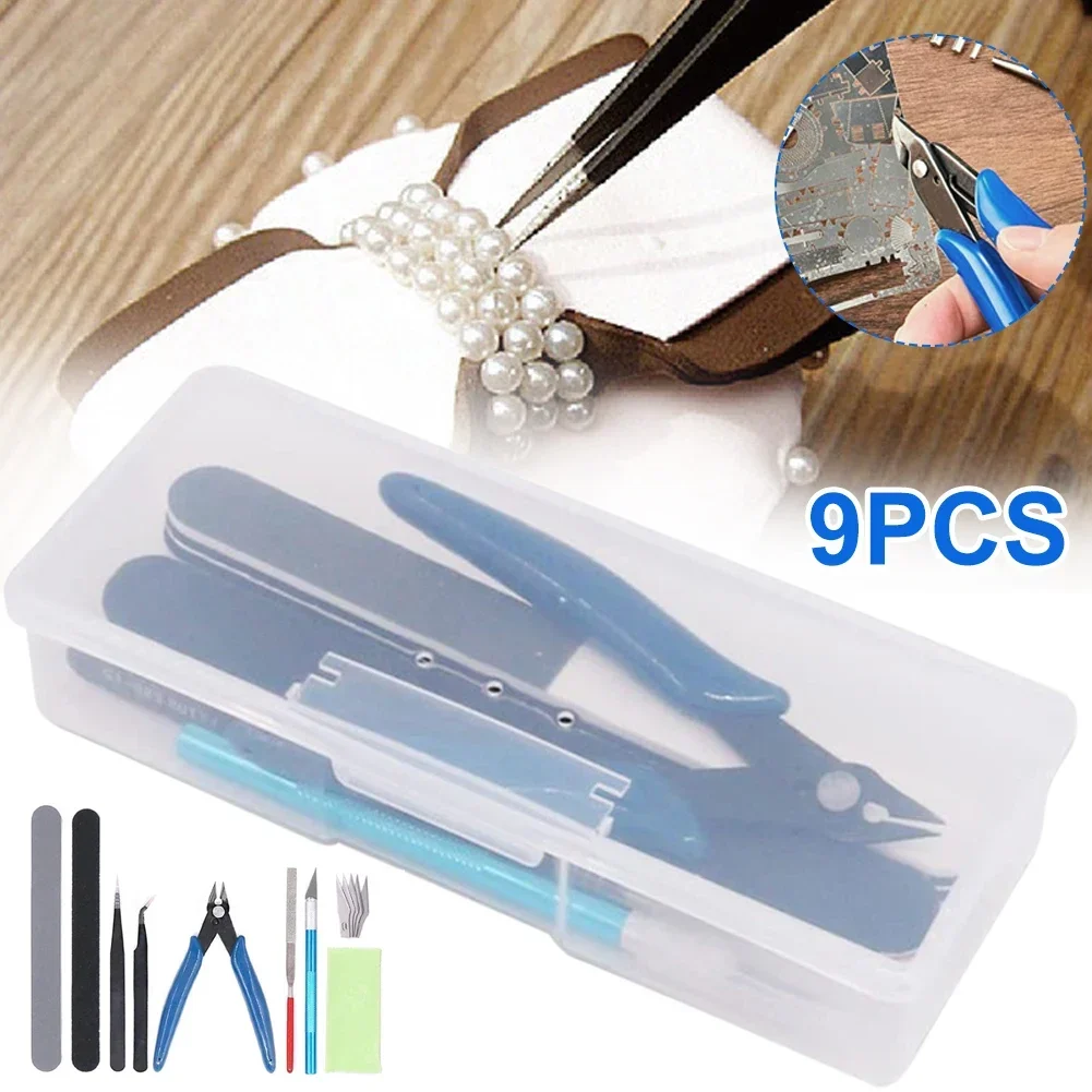 Model Basic Tools For Gundam Craft DIY Model Car Hobby Building Repairing Assembly Tool Beginner Handmade Scissors Tweezers 9pcs Model Tools