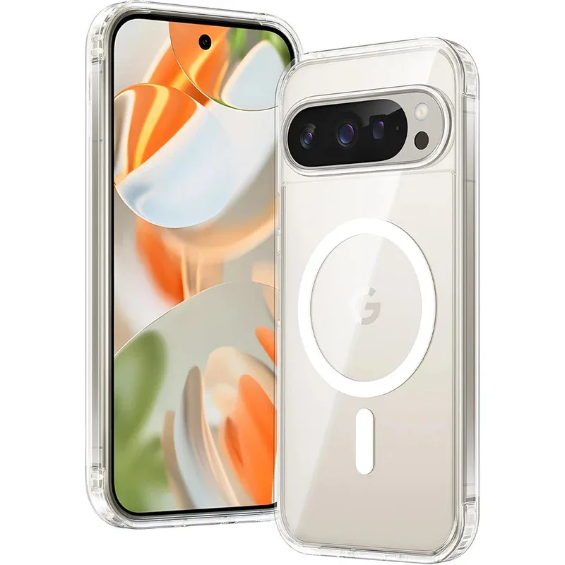 Transparent Magnetic Shockproof Lens Protective Case with MagSafe Technology